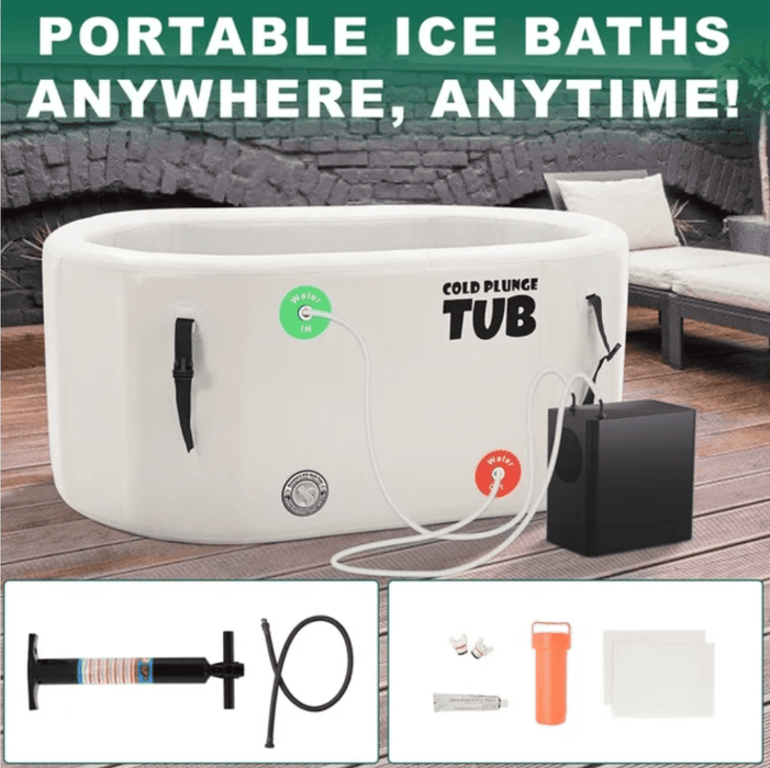 185 Gallons Cold Plunge Tub for Athletes Inflatable Ice Bath Tub for Recovery and Cold Water