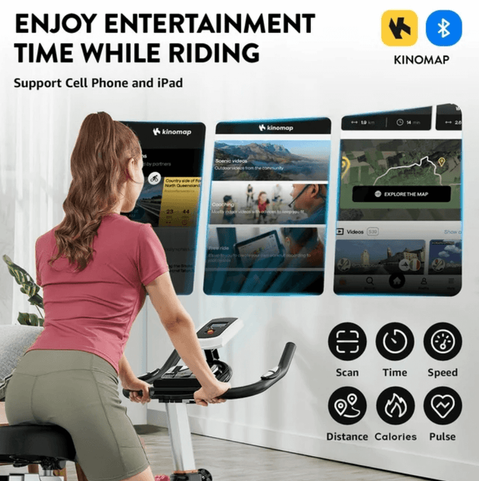 Pooboo Indoor Cycling Bike Exercise Bikes Magnetic Resistance for Home Cardio Workout Machine